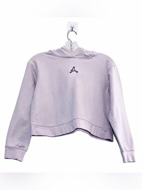 Jordan Girls Hoodie Youth Large 12-13Y Pink Cropped Pullover Jumpman Logo
